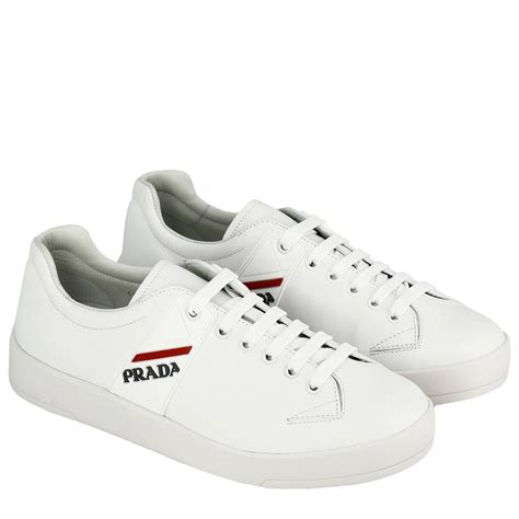 prada sneakers men white|authentic men prada sneakers.